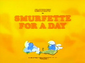 Smurfette For A Day Cartoon Picture