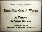 Krazy Kat Goes a-Wooing The Cartoon Pictures