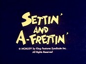 Settin' and a-Frettin' Cartoon Pictures