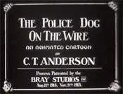 Police Dog On The Wire Free Cartoon Picture