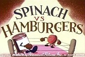 Spinach vs Hamburgers Picture Into Cartoon