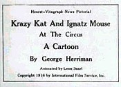 Krazy Kat And Ignatz Mouse At The Circus The Cartoon Pictures