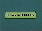 Bows And Errors Picture Of Cartoon