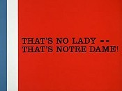 That's No Lady - - That's Notre Dame! Picture Of Cartoon