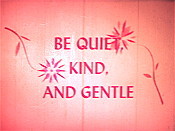 Be Quiet, Kind, And Gentle Cartoon Character Picture