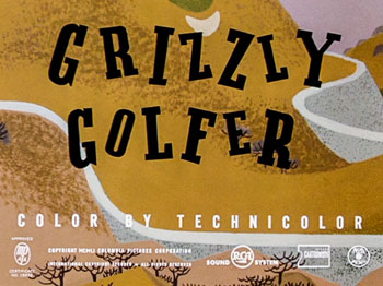 Grizzly Golfer Cartoon Picture