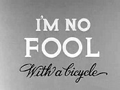 I'm No Fool ... With A Bicycle Cartoon Character Picture