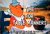 Time For Table Manners Cartoon Character Picture