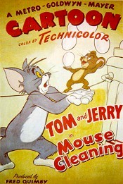 Mouse Cleaning Cartoon Picture