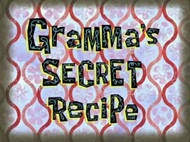 Gramma's Secret Recipe Picture Of Cartoon