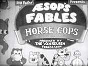 Horse Cops Cartoon Character Picture