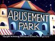 Abusement Park Picture Into Cartoon