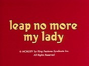 Leap No More My Lady Cartoon Pictures