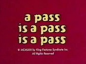 A Pass Is A Pass Is A Pass Cartoon Pictures