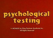 Psychological Testing Cartoon Pictures