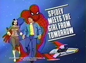 Spidey Meets The Girl From Tomorrow Cartoon Picture