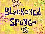 Blackened Sponge Picture Of Cartoon