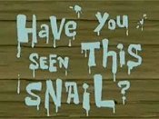 Have You Seen This Snail? Cartoon Character Picture