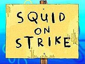 Squid On Strike Cartoon Character Picture