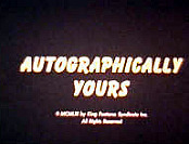 Autographically Yours Cartoon Picture