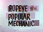 Popeye The Popular Mechanic Cartoon Picture