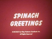 Spinach Greetings Cartoon Picture