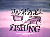 Hamburger Fishing Cartoon Picture