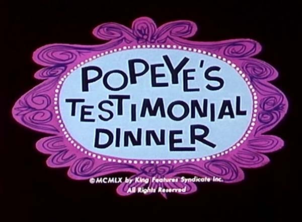 Popeye's Testimonial Dinner Cartoon Picture