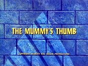 The Mummy's Thumb Pictures To Cartoon