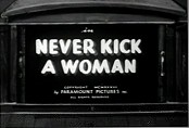 Never Kick A Woman Picture Of Cartoon