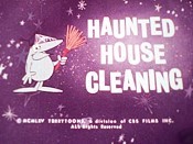 Haunted House Cleaning Cartoon Character Picture