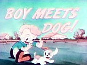 Boy Meets Dog! Free Cartoon Picture