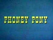 Phoney Pony Cartoon Picture