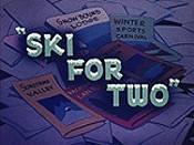 Ski For Two Free Cartoon Picture