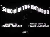 Sinkin' In The Bathtub Cartoon Picture