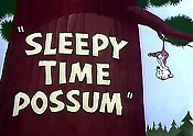 Sleepy Time Possum Cartoon Picture